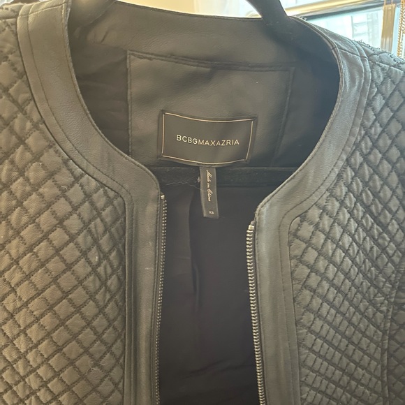 BCBG cropped leather jacket - Picture 2 of 3